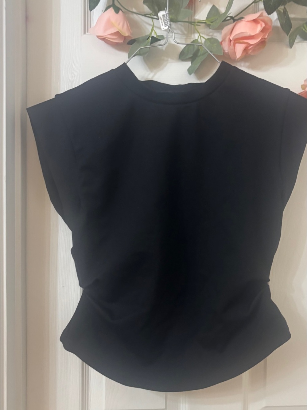 Black Sleeveless Crewneck Women’s Top